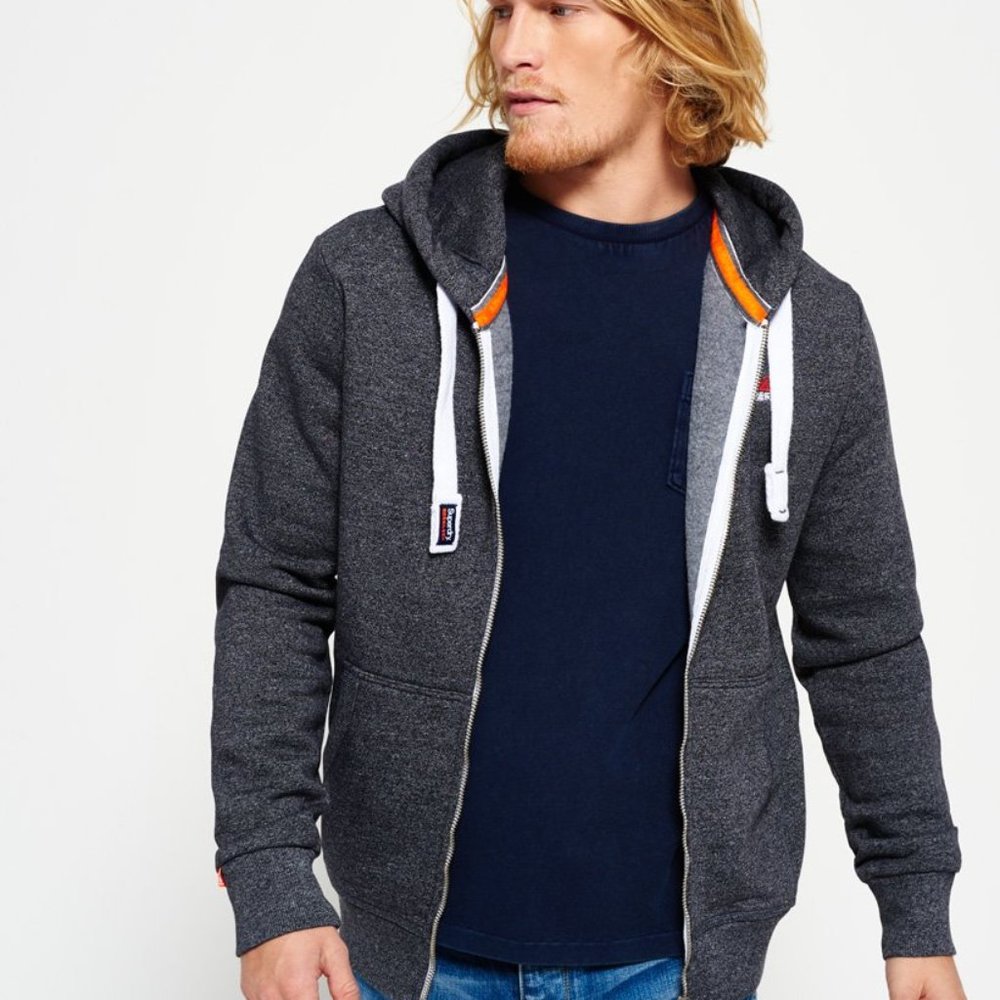 SUPERDRY Orange Label Zip Hoodie, Size XL